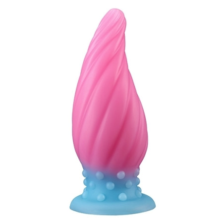 Plug Silicone Phosphorescent SPIRAL PIK S 12.5 x 5.2cm Rose
