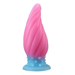 Plug Silicone Phosphorescent SPIRAL PIK L 18.5 x 7.2cm Rose