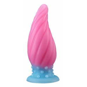 Plug Silicone Phosphorescent SPIRAL PIK XL 21 x 8 cm Rose