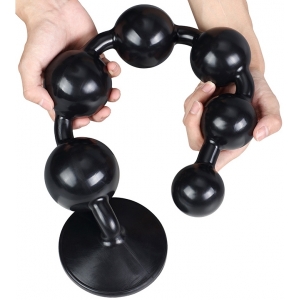 Boules anales en silicone SOMASS L Noires de 48 cm