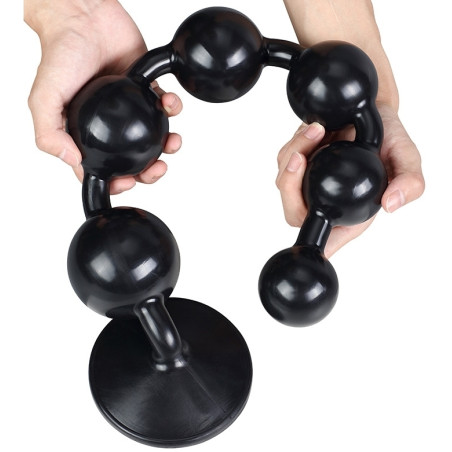Boules anales en silicone SOMASS L Noires de 48 cm