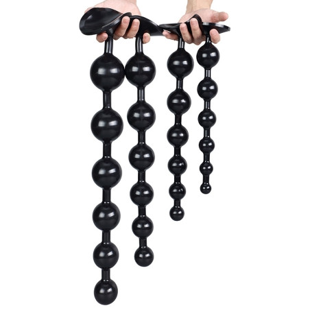 Boules anales en silicone SOMASS L Noires de 48 cm