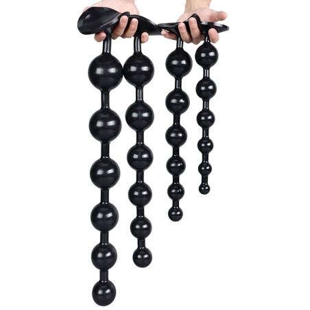 Boules anales Silicone SOMASS XL Noires 58 cm 