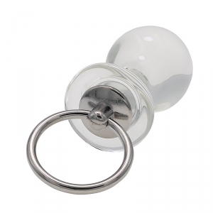 Plug en verre ROUNDY GLASS M de 9 x 4.5 cm