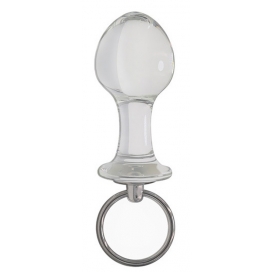Plug en verre ROUNDY GLASS M de 9 x 4.5 cm