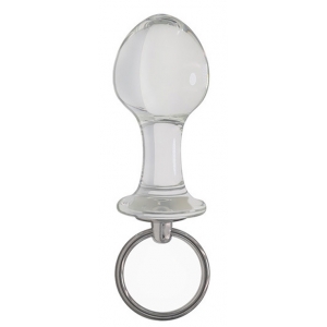 Plug en verre ROUNDY GLASS M de 9 x 4.5 cm