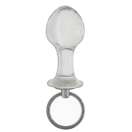 Plug en verre ROUNDY GLASS M de 9 x 4.5 cm