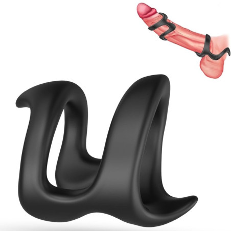 Double Anneau pénien U SHAPE de 28 mm de Diamètre