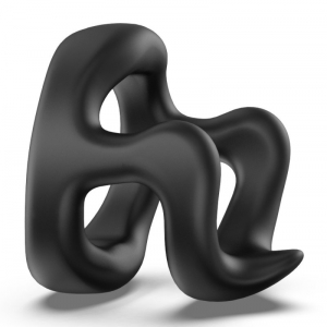 Double Anneau pénien H SHAPE Noir de Fukr - 28 mm
