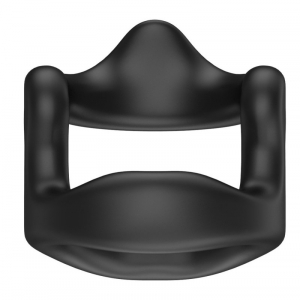 Double Anneau pénien H SHAPE Noir de Fukr - 28 mm