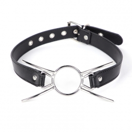 Bâillon Sm SPIDOK Noir et argenté de BDSMaster