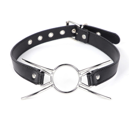 Bâillon Sm SPIDOK Noir et argenté de BDSMaster