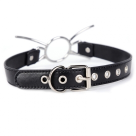 Bâillon Sm SPIDOK Noir et argenté de BDSMaster 2