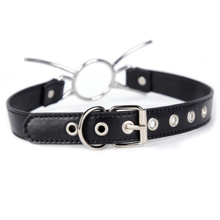 Bâillon Sm SPIDOK Noir et argenté de BDSMaster