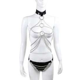 Ensemble Harnais String MULTI CHAINS Noir