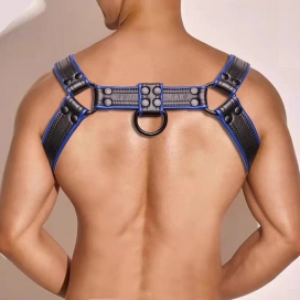 Harnais Simili HASHON Noir-Bleu 2