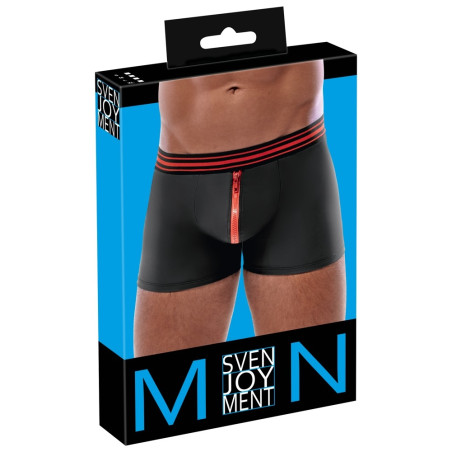 Boxer avec zip TILLIO noir et rouge de SvenJoyMent