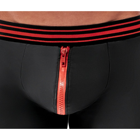 Boxer avec zip TILLIO noir et rouge de SvenJoyMent