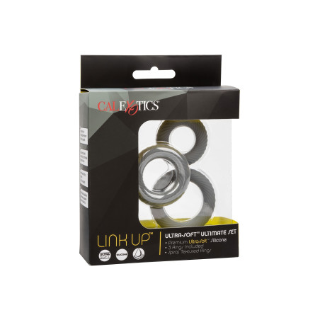 Lot de 3 Cockrings LINK UP Gris Ronds