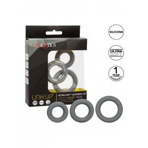 Lot de 3 Cockrings LINK UP Gris Ronds