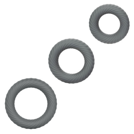 Lot de 3 Cockrings LINK UP Gris Ronds