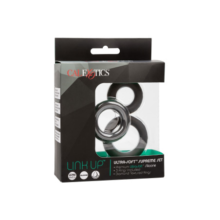 Lot de 3 Cockrings LINK UP Noirs Ronds