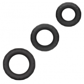 Lot de 3 Cockrings LINK UP Noirs Ronds
