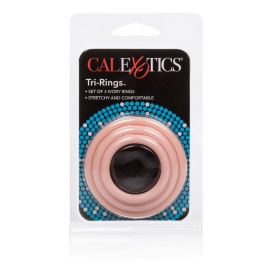 Lot de 3 cockrings en caoutchouc TRI-RINGS Couleur chair 2