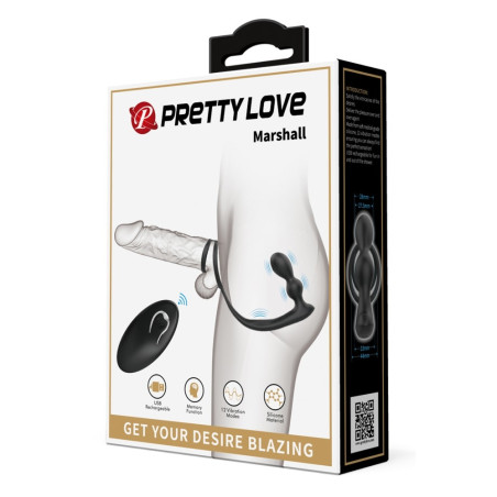 Cockring plug vibrant MARSHALL de Pretty Love 12 Vibrations