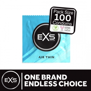 Préservatifs fins AIR THIN de EXS 56 mm | Pack de 100