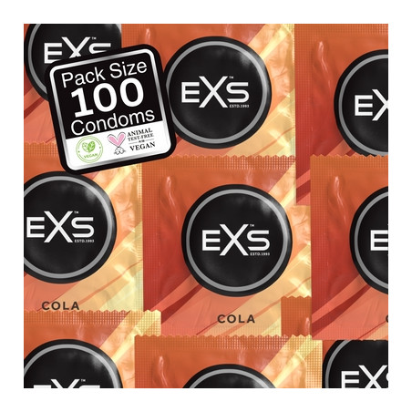 Préservatifs aromatisés COLA de EXS 54 mm x100