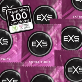 Préservatifs épais EXTRA THICK de EXS 53 mm | Pack de 100