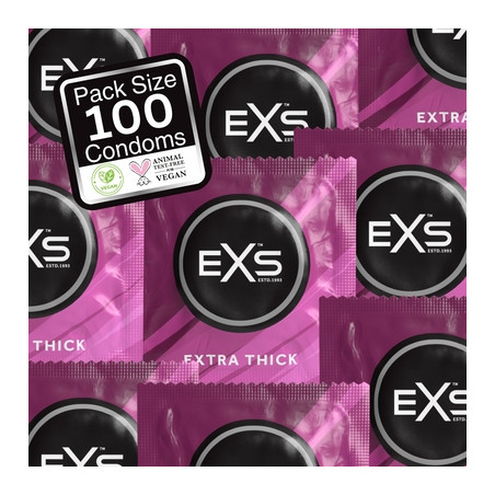 Préservatifs épais EXTRA THICK de EXS 53 mm | Pack de 100