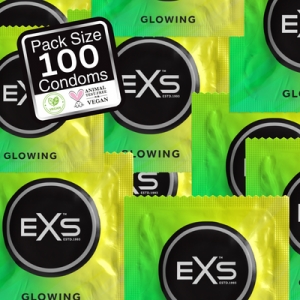 Préservatifs phosphorescents GLOWING 53 mm | Pack de 100