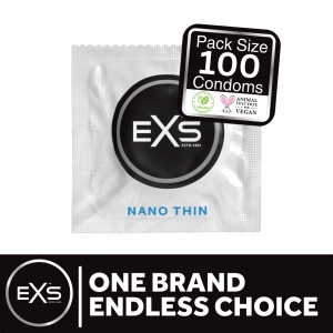 Préservatifs fins NANO THIN de EXS 53 mm | Pack de 100