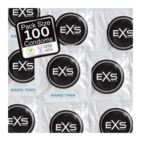 Préservatifs fins NANO THIN de EXS 53 mm | Pack de 100