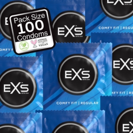 Préservatifs en latex REGULAR de EXS 54 mm | Pack de 100