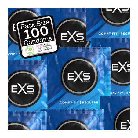 Préservatifs en latex REGULAR de EXS 54 mm | Pack de 100