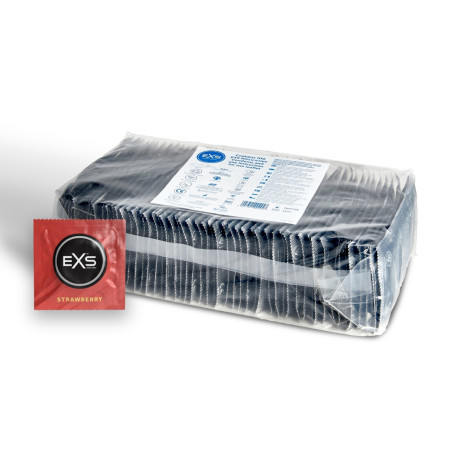 Préservatifs aromatisés à la FRAISE 54 mm | Pack de 100