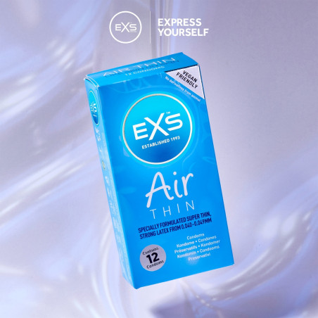 Préservatifs fins AIR THIN de EXS 56 mm | Boîte de 12