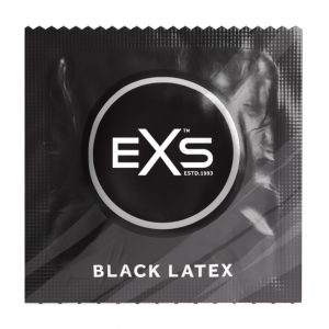 Préservatifs noirs BLACK LATEX 54 mm de EXS | Boîte de 12