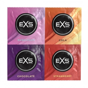 Préservatifs aromatisés MIXED FLAVOURS de EXS 54 mm | Boîte de 12