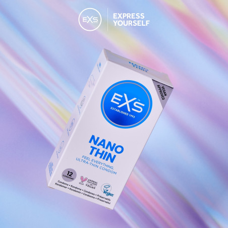 Préservatifs fins NANO THIN de EXS 53 mm | Boîte de 12