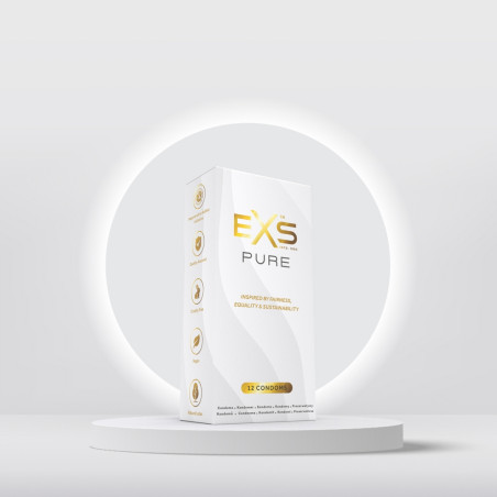 Préservatifs ultra fins PURE de EXS 53 mm | Boîte de 12