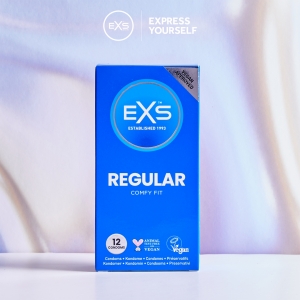 Préservatifs en latex REGULAR de EXS 54 mm | Boîte de 12
