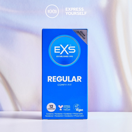 Préservatifs en latex REGULAR de EXS 54 mm | Boîte de 12