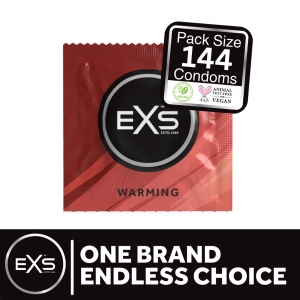 Préservatifs avec effet CHAUFFANT de EXS 54 mm x144