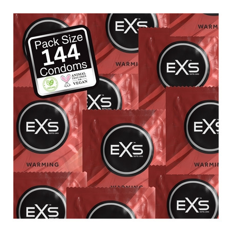 Préservatifs avec effet CHAUFFANT de EXS 54 mm x144