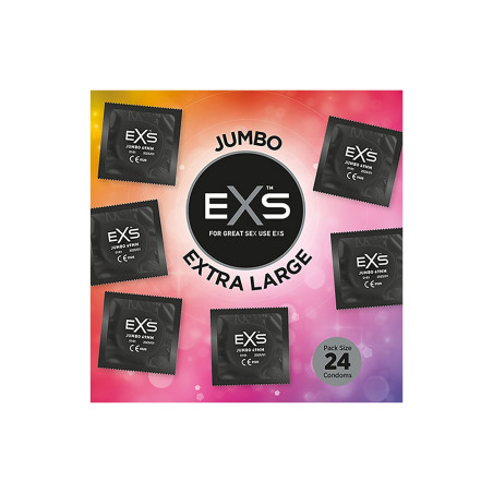 Préservatifs XXL JUMBO de EXS 69 mm | Pack de 24