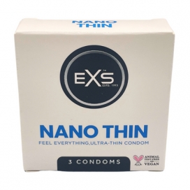 Préservatifs fins NANO THIN de EXS 53 mm | Boîte de 3